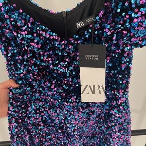 ZARA SEQUIN MINI DRESS